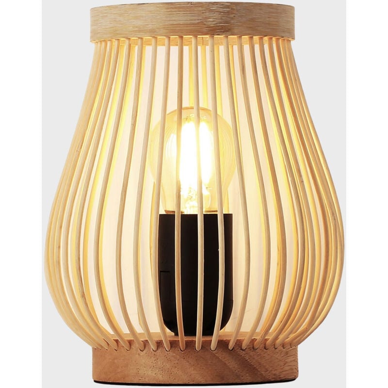 foto del prodotto barcelona led lampada da tavolo in legno oca e27