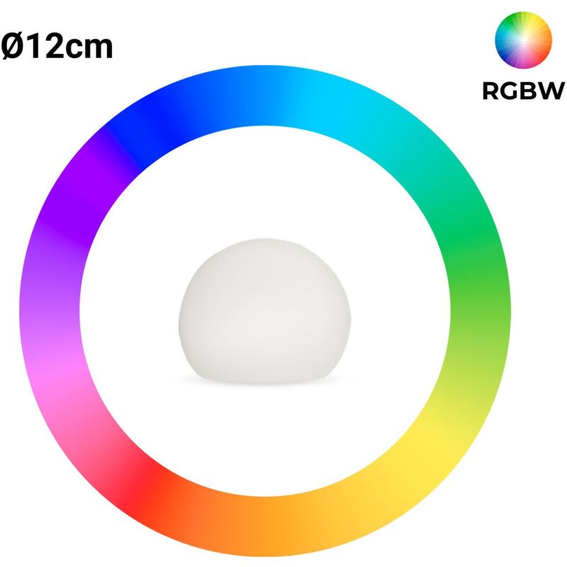 foto del prodotto barcelona led lampada da tavolo o da terra sfera esterna rgbw 1w 12cm 
