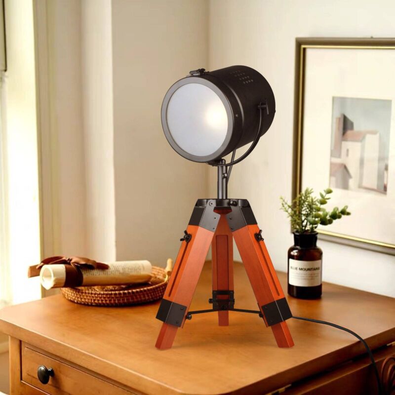 foto del prodotto barcelona led lampada da tavolo o da terra vintage con treppiede carpen .