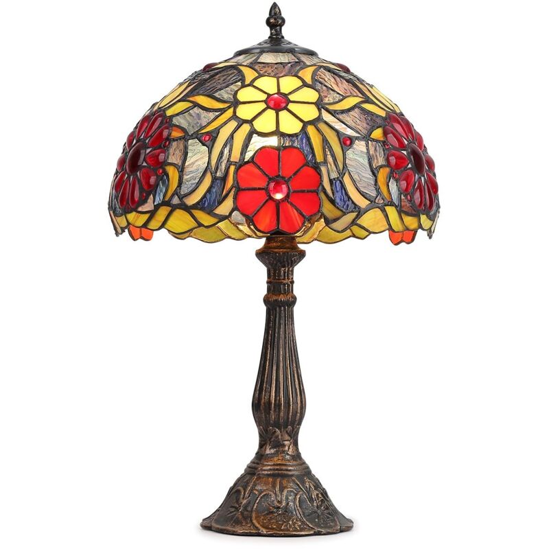 foto del prodotto barcelona led lampada da tavolo saura ispirazione tiffany 30cm