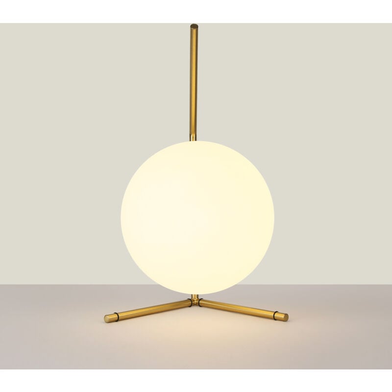 foto del prodotto barcelona led lampada da tavolo sfera di vetro octo 200 e27 22cm