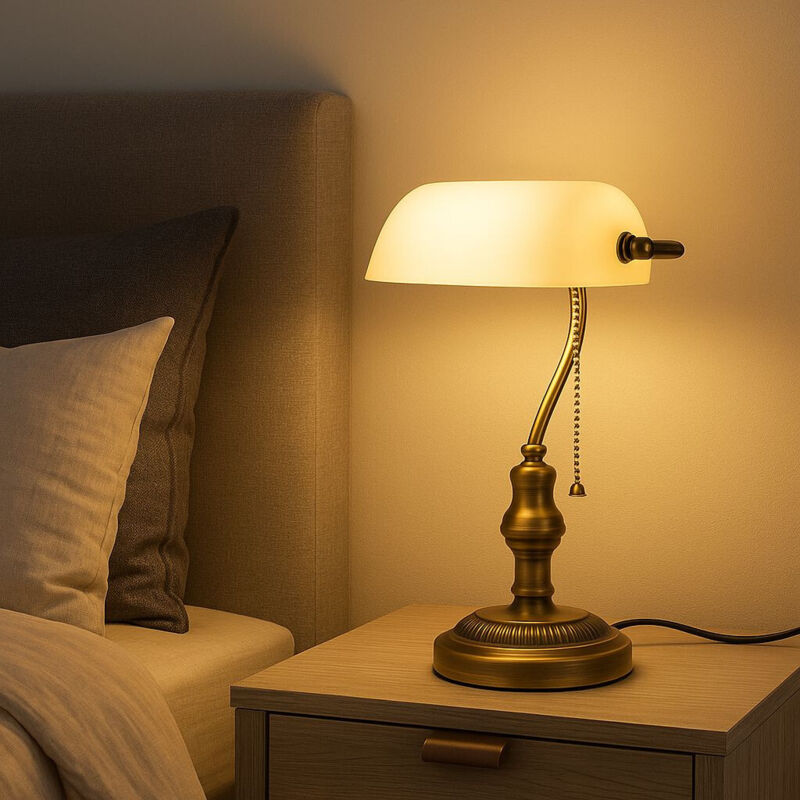 foto del prodotto barcelona led lampada da tavolo vintage banquero e27