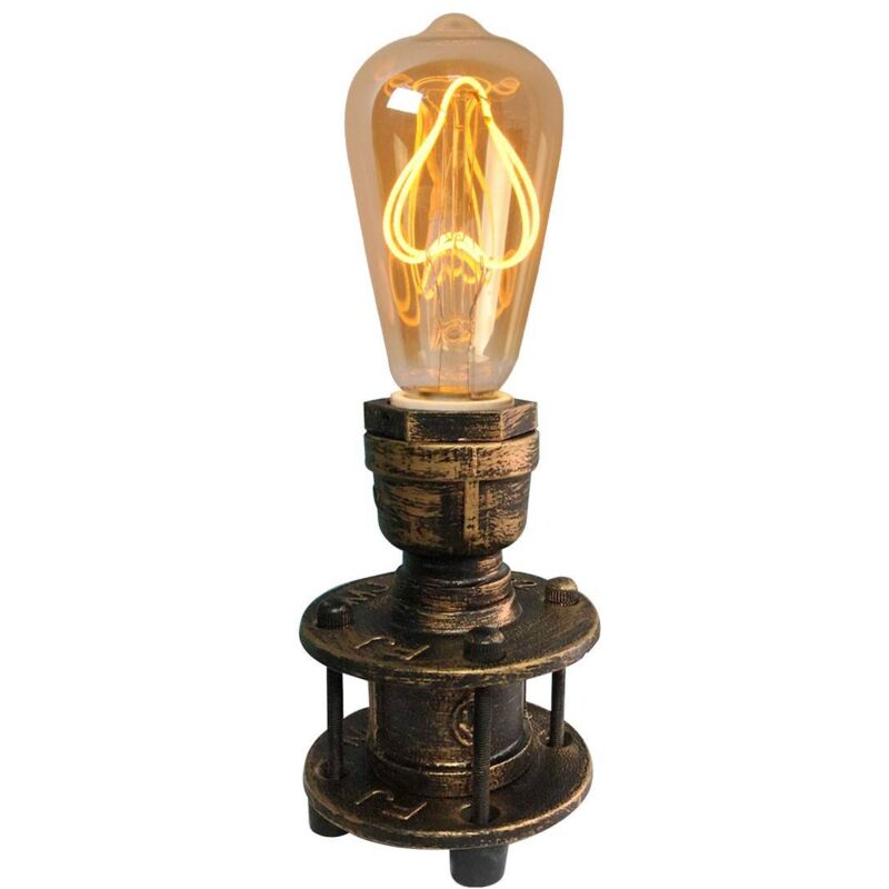 foto del prodotto barcelona led lampada da tavolo vintage color bronzo e27