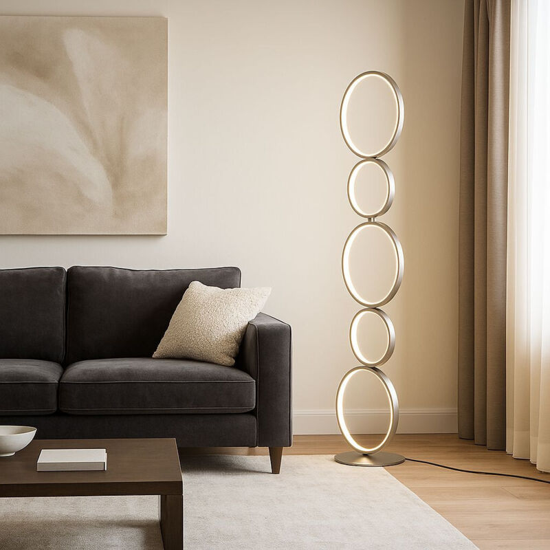 foto del prodotto barcelona led lampada da terra a led natalie in alluminio 30w luce calda