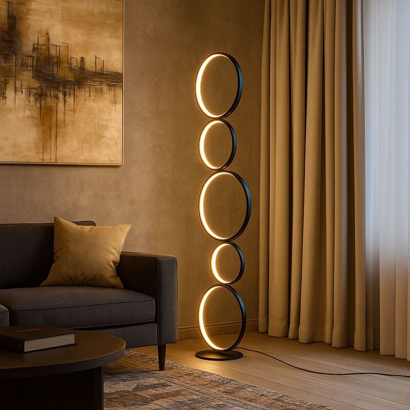 foto del prodotto barcelona led lampada da terra a led natalie in alluminio 30w luce calda