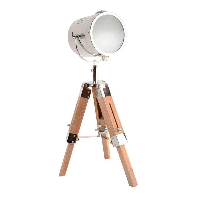 foto del prodotto barcelona led lampada da terra con treppiede bogart finitura bronzo cromo