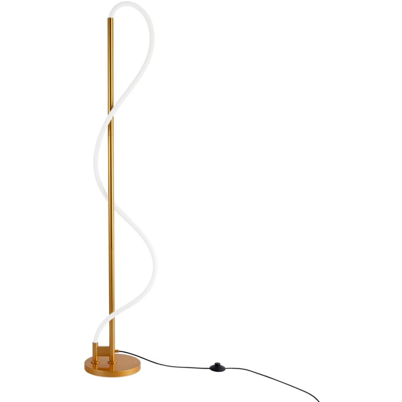 foto del prodotto barcelona led lampada da terra moderna neon ondulato corda 360 