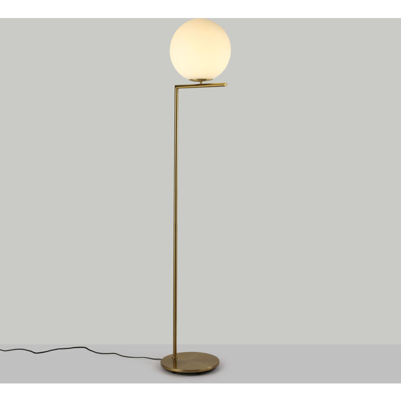 foto del prodotto barcelona led lampada da terra sfera di vetro anni 300 e27 30cm