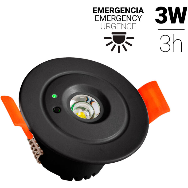 foto del prodotto barcelona led lampada di emergenza 3w tipo downlight 3 ore di autonomia 60mm