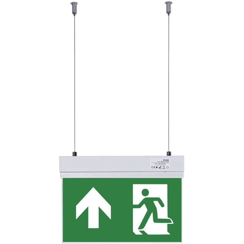 foto del prodotto barcelona led lampada di emergenza permanente con pittogramma uscita in alto 