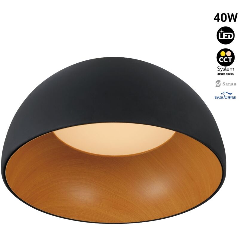foto del prodotto barcelona led lampada led da soffitto gina effetto legno cct 3000k 