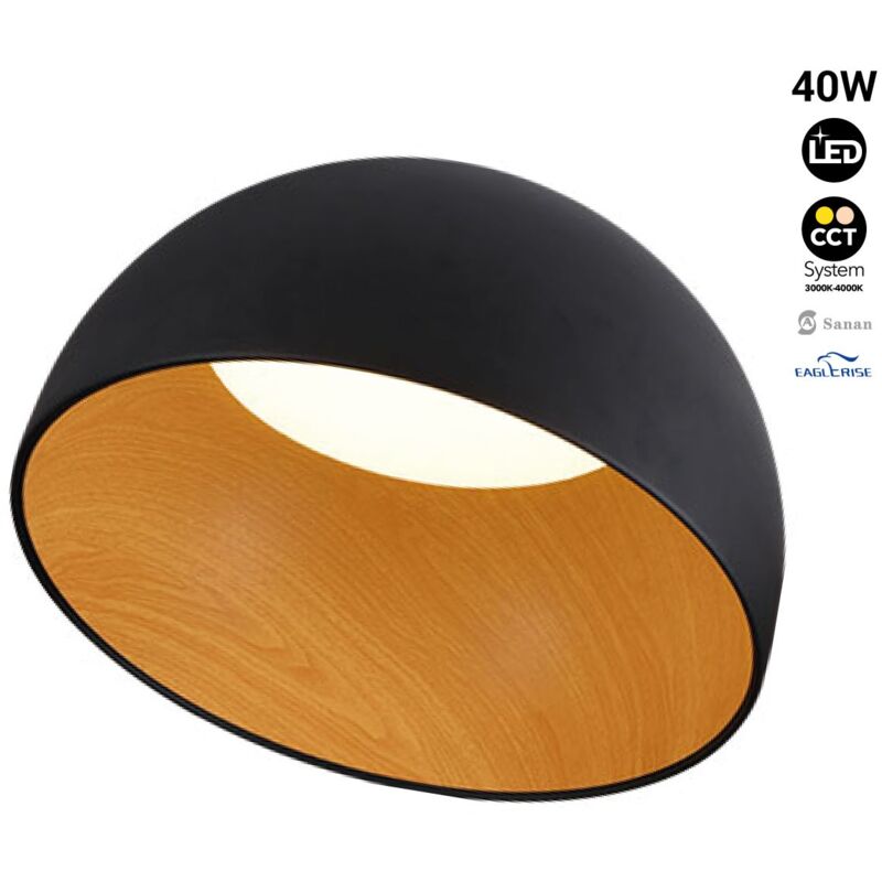 foto del prodotto barcelona led lampada led da soffitto mulen effetto legno cct 3000k 