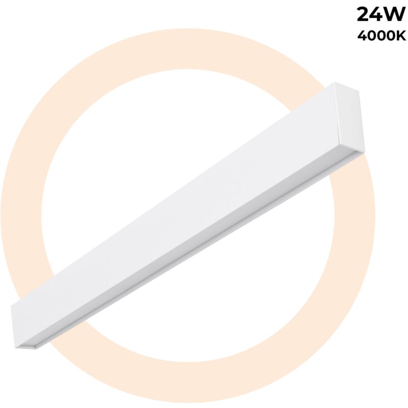 foto del prodotto barcelona led lampada lineare led a sospensione superficie 24w slim 80cm 