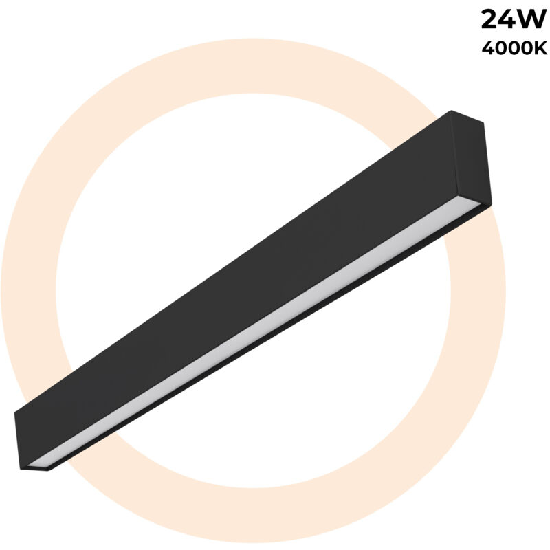 foto del prodotto barcelona led lampada lineare led a sospensione superficie 24w slim 80cm 