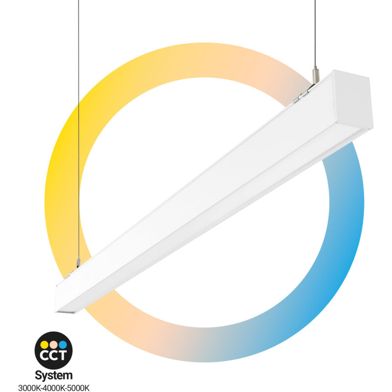 foto del prodotto barcelona led lampada lineare led cct a sospensione superficie 40w potenza