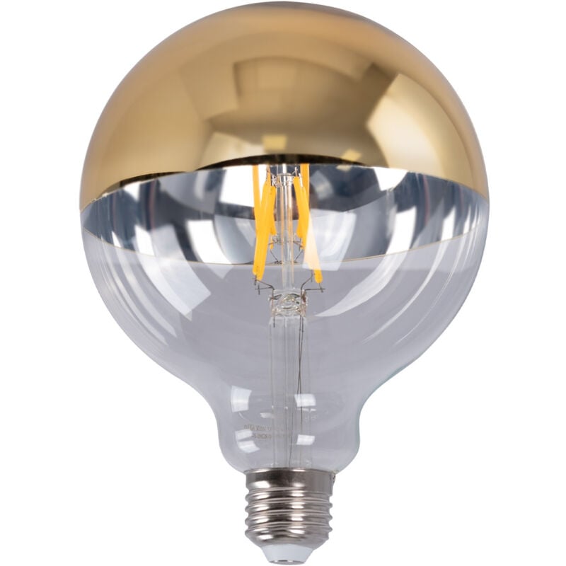 foto del prodotto barcelona led lampadina decorativa dorata a specchio e27 g125 6w 3000k bianco caldo