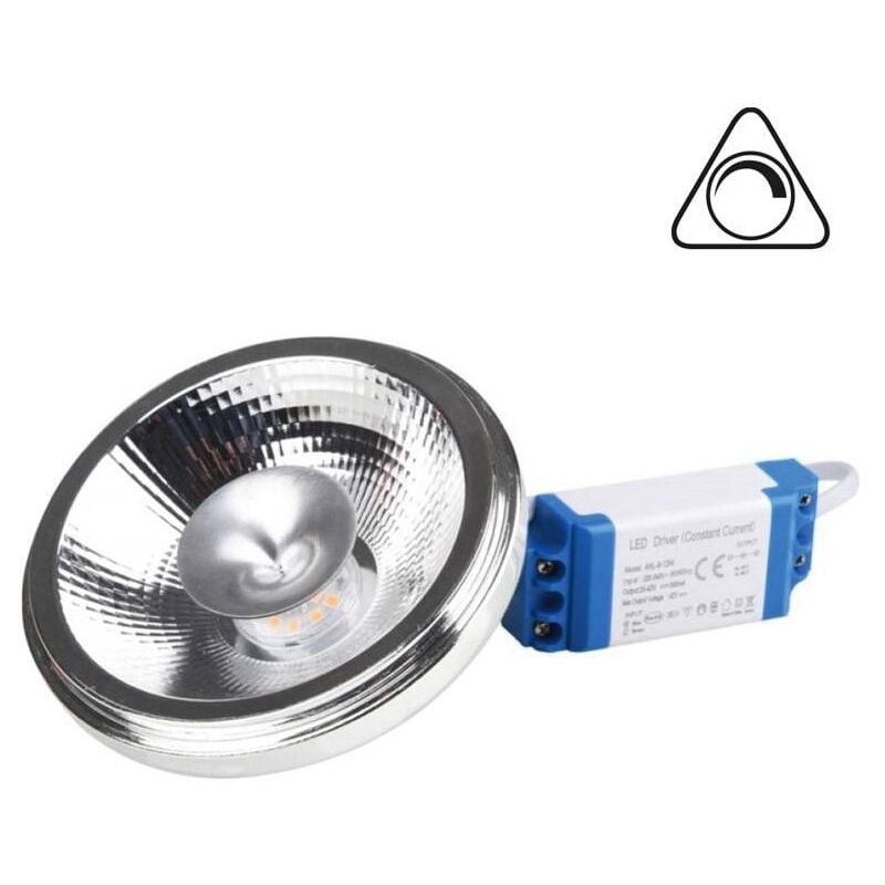 foto del prodotto barcelona led lampadina led ar111 12w dimmerabile 24 driver esterno bianco caldo