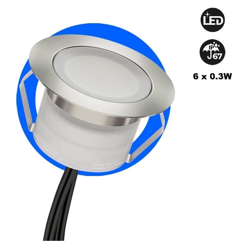 foto del prodotto barcelona led lotto 6 faretti led da incasso a terra 0,3w 12v dc ip67
