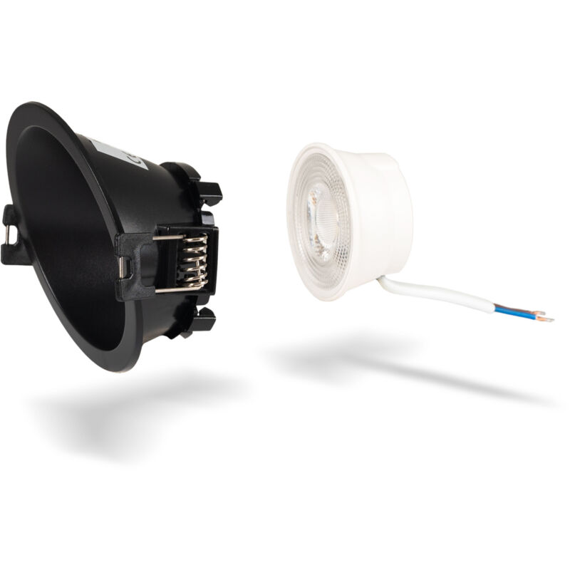 foto del prodotto barcelona led lotto aro downlight rotondo asimmetrico 85mm modulo led mr16 5w bianco freddo