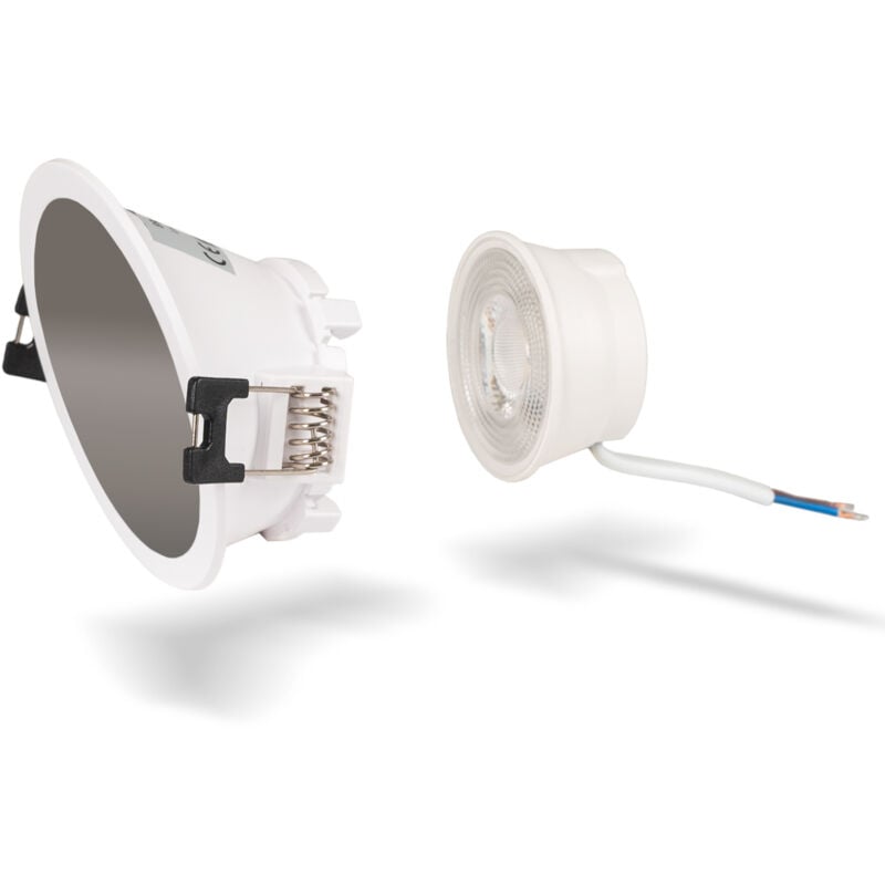 foto del prodotto barcelona led lotto aro downlight rotondo asimmetrico 85mm modulo led mr16 5w bianco neutro