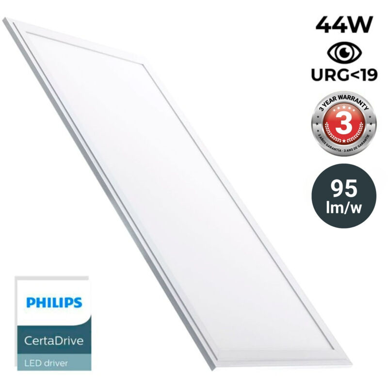 foto del prodotto barcelona led pannello led slim 120x30 cm driver philips 44w ugr19 bianco neutro