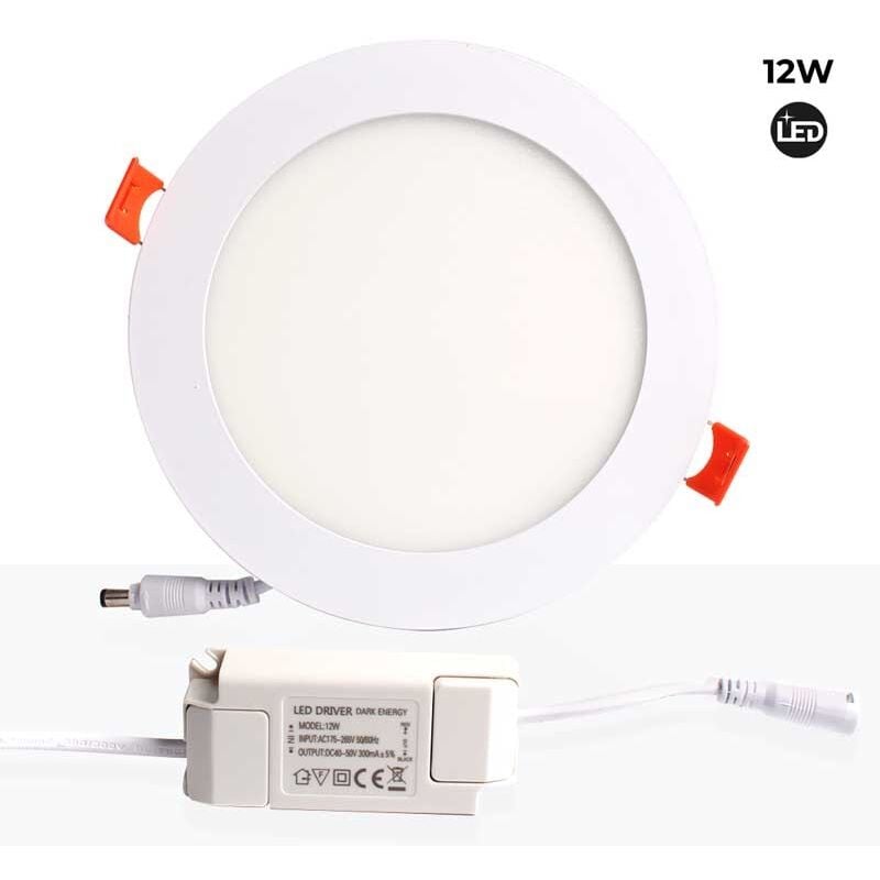 foto del prodotto barcelona led piastra circolare da incasso led 12w cut 155mm bianco caldo