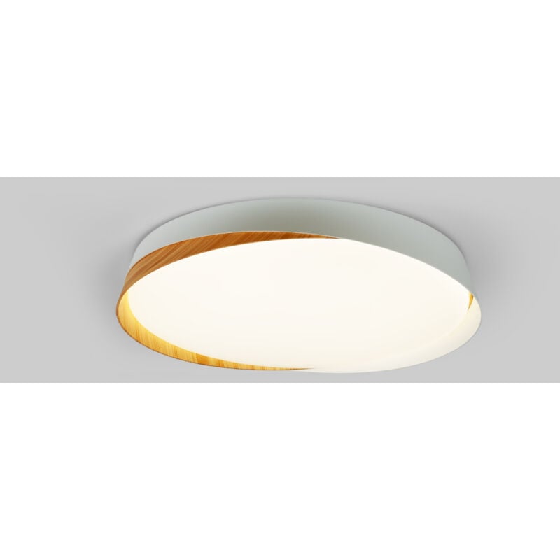 foto del prodotto barcelona led plafoniera led cct 24w effetto legno 40cm ip22