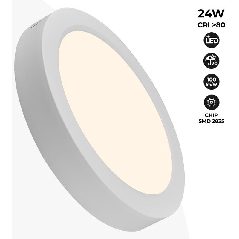 foto del prodotto barcelona led plafoniera led da superficie 24w ad alta efficienza bianco neutro