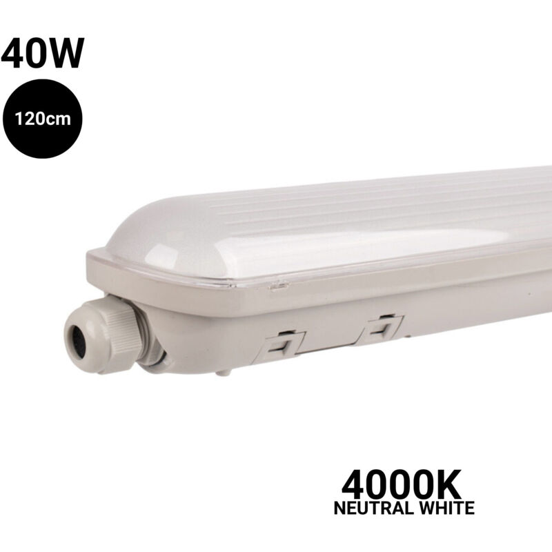 foto del prodotto barcelona led plafoniera stagna led collegabile 40w 120cm ip65