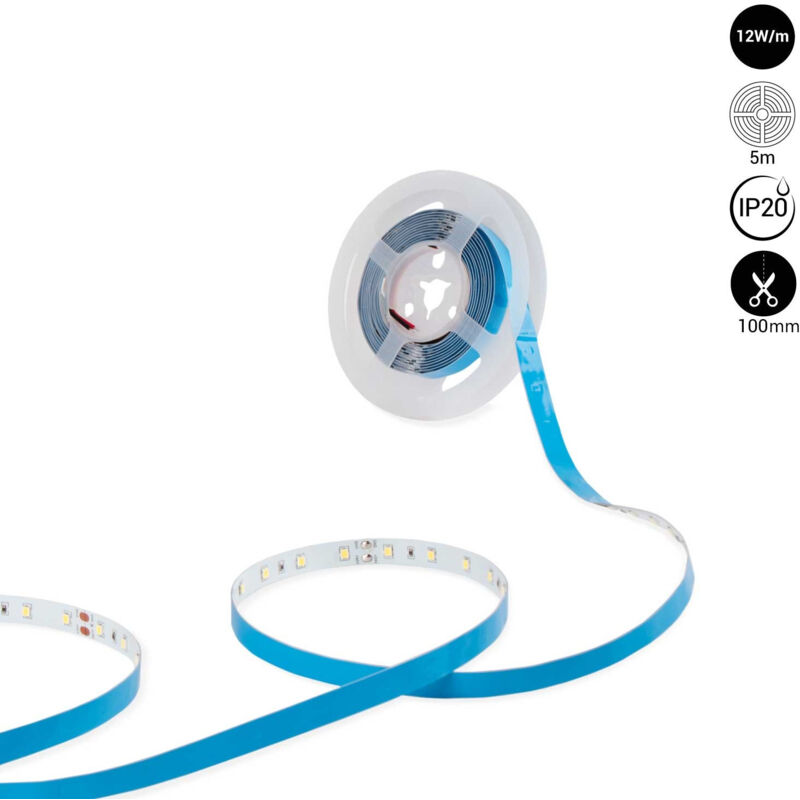 foto del prodotto barcelona led striscia led 24v dc 12w m monocolore 10mm ip20 5 metri bianco freddo