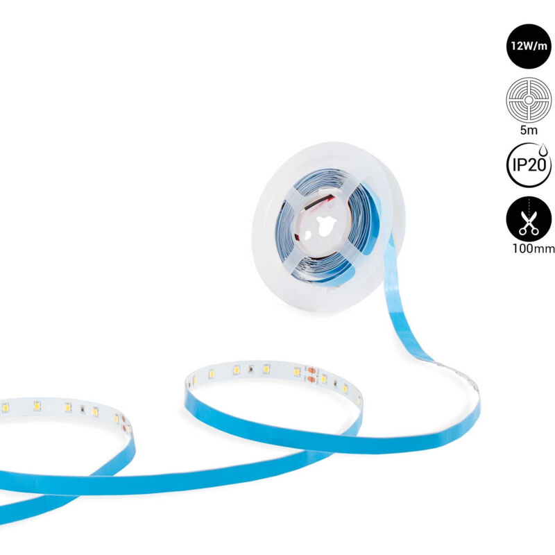 foto del prodotto barcelona led striscia led 24v dc 12w m monocolore 10mm ip20 5 metri bianco neutro