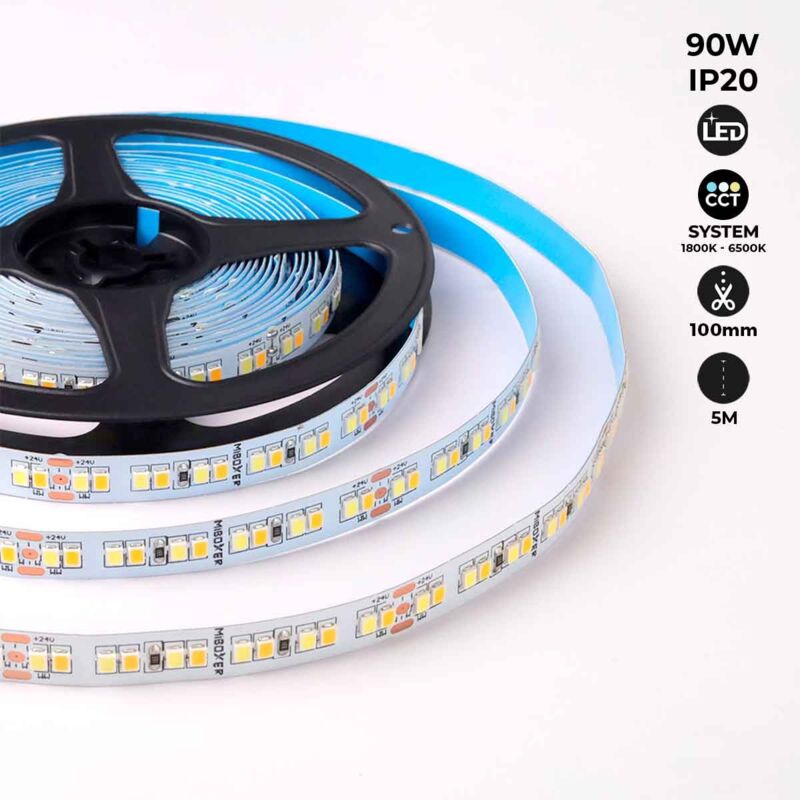 foto del prodotto barcelona led striscia led 24v dc 90w temperatura colore dimmerabile cct 