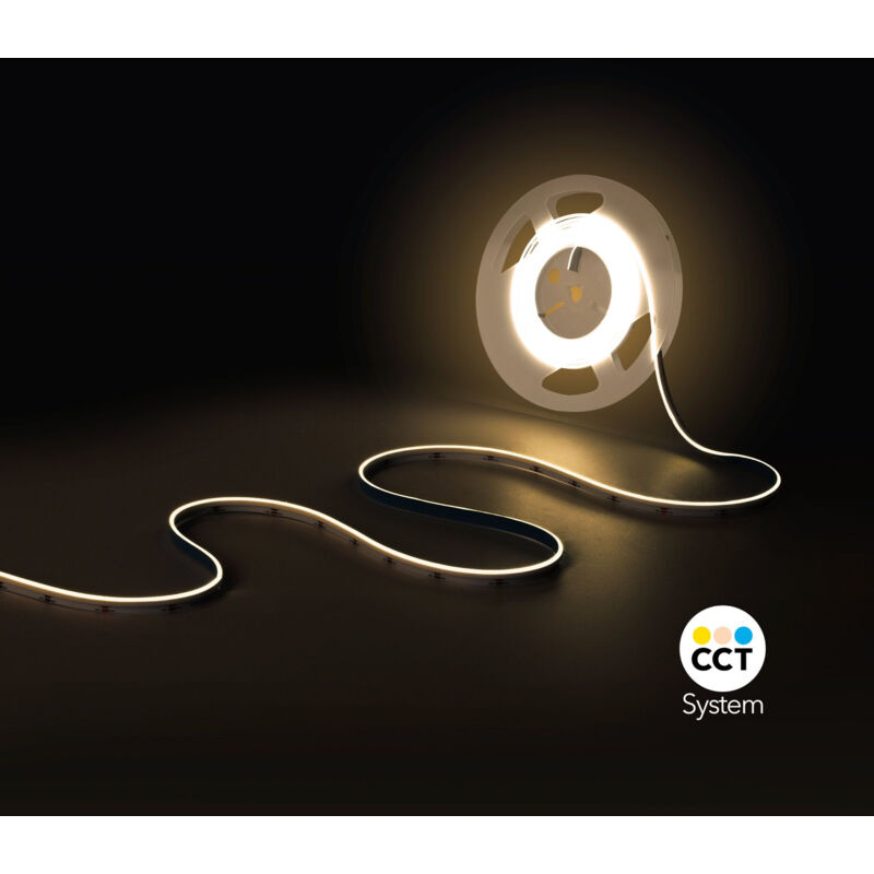 foto del prodotto barcelona led striscia led cob cct 24v dc emissione laterale 12w m 10mm 