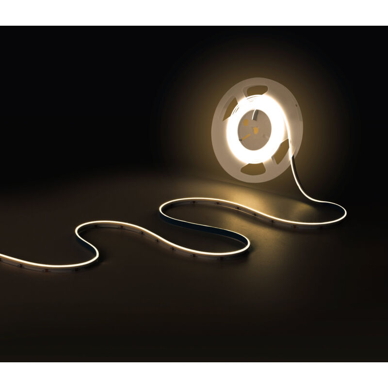 foto del prodotto barcelona led striscia led cob monocolore 24v dc emissione laterale 9w m bianco caldo