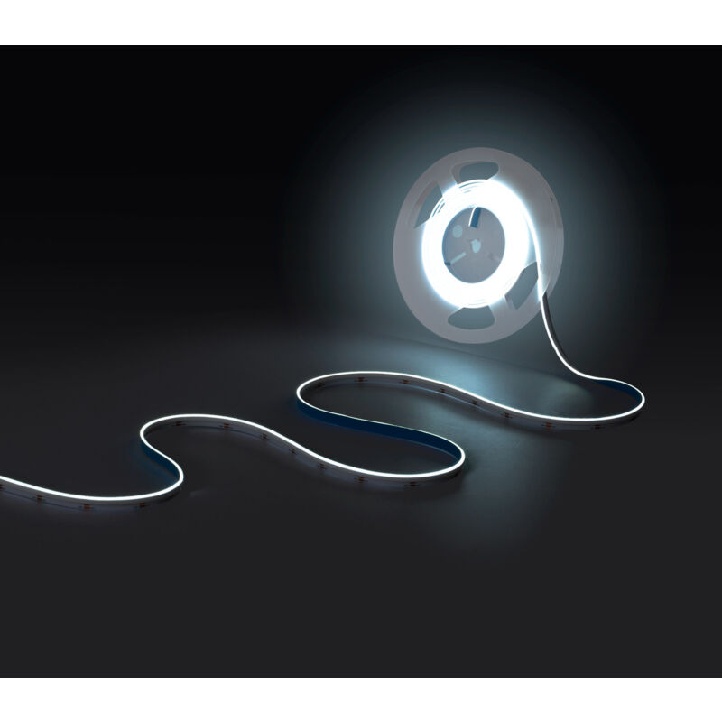 foto del prodotto barcelona led striscia led cob monocolore 24v dc emissione laterale 9w m bianco freddo