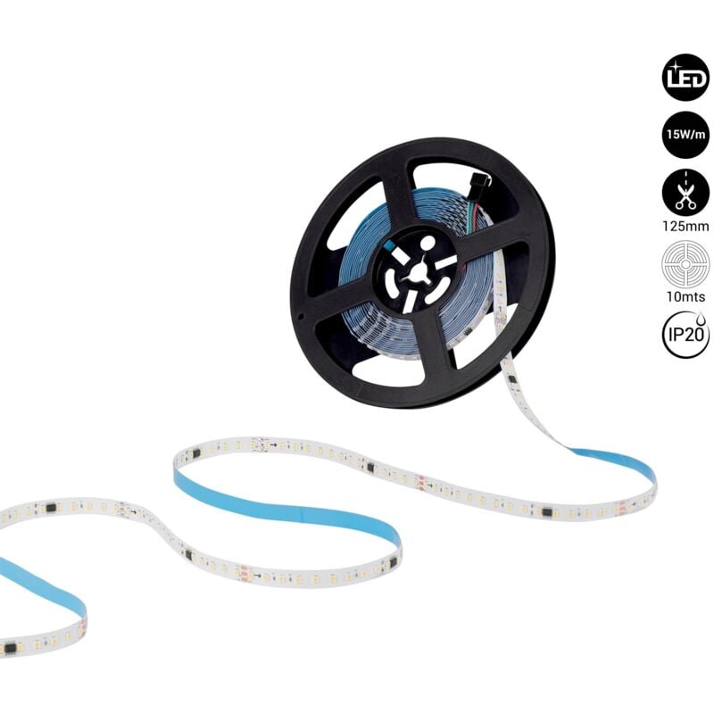 foto del prodotto barcelona led - striscia led monocolore smart ic 24v dc - 15w m - ip20 - 120led m - bianco neutro