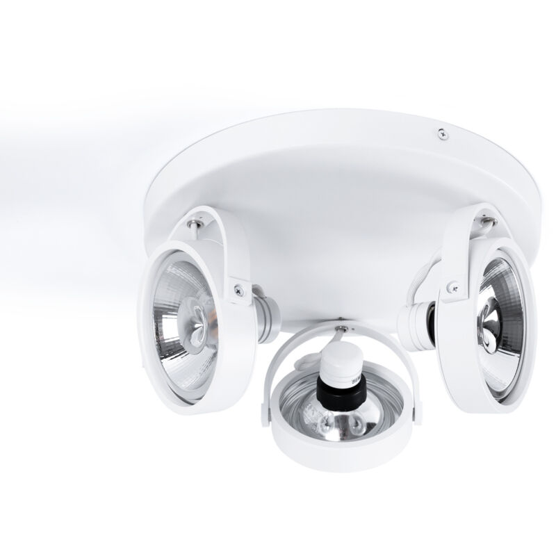 foto del prodotto barcelona led triplo faretto da soffitto orientabile iris 3 3 lampadine bianco neutro