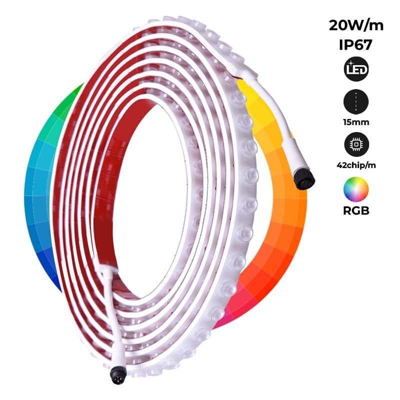 foto del prodotto barcelona led wall washer led flessibile rgb 24v dc 5 metri ip67
