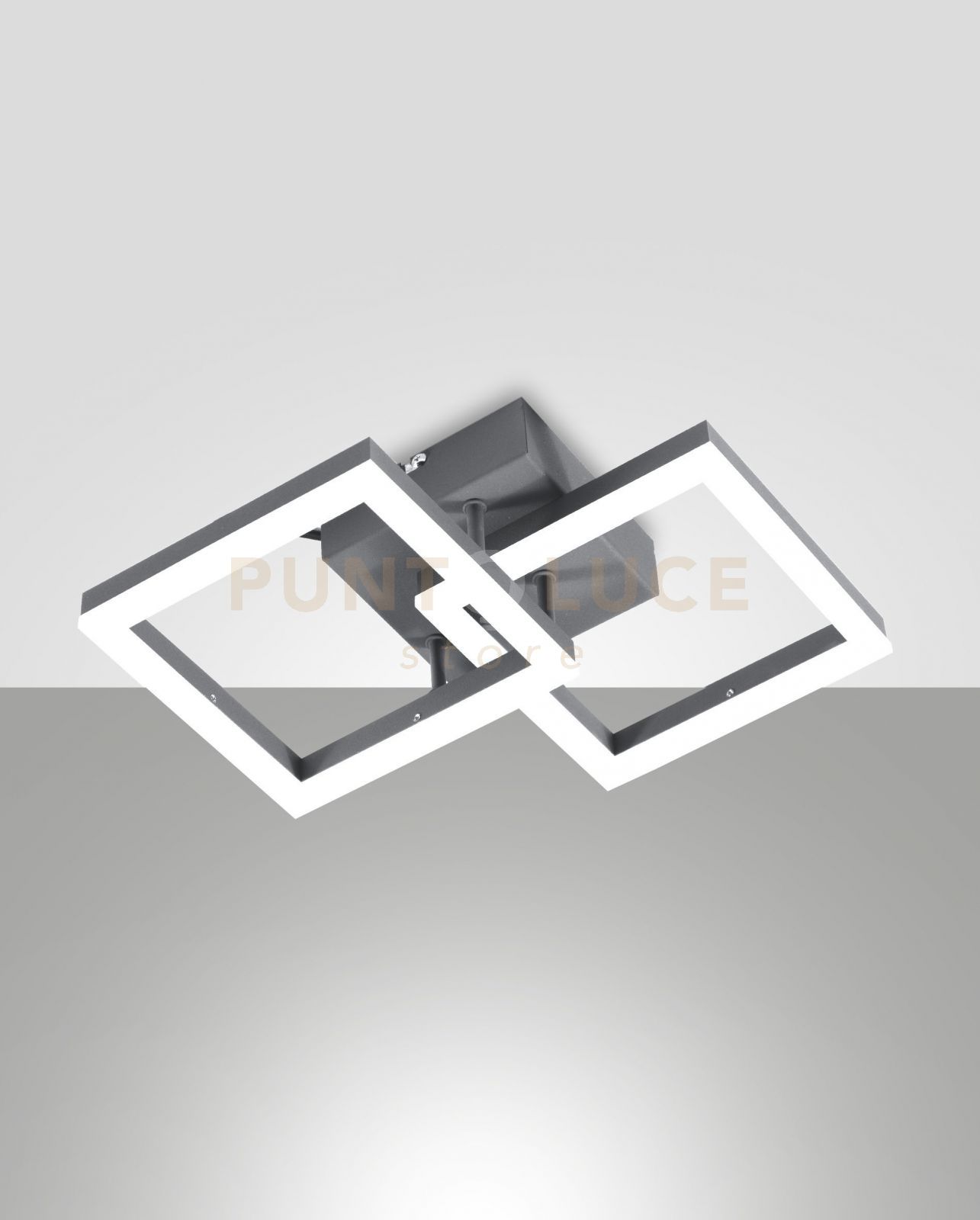 foto del prodotto bard applique antracite 2 luci a led 3000k - 21w - 2160 lm dimmerabile