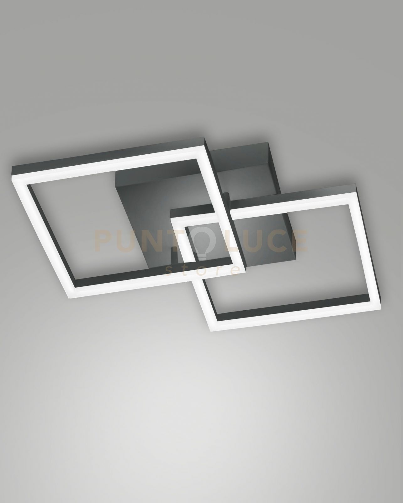 foto del prodotto bard applique antracite nw 2 luci a led 4000k 39w 4050 lm dimmerabile