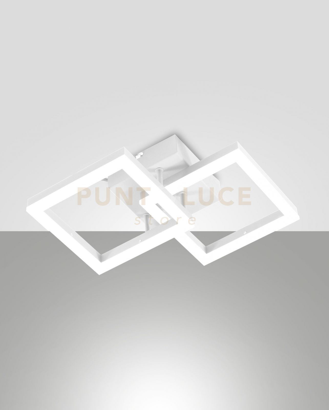 foto del prodotto bard applique bianca 2 luci a led 3000k - 21w - 2160 lm dimmerabile