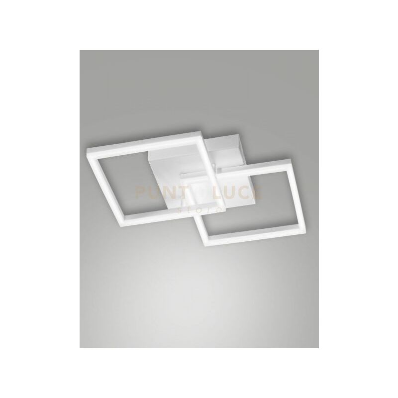 foto del prodotto bard applique bianca 2 luci a led 3000k 39w 3880 lm dimmerabile