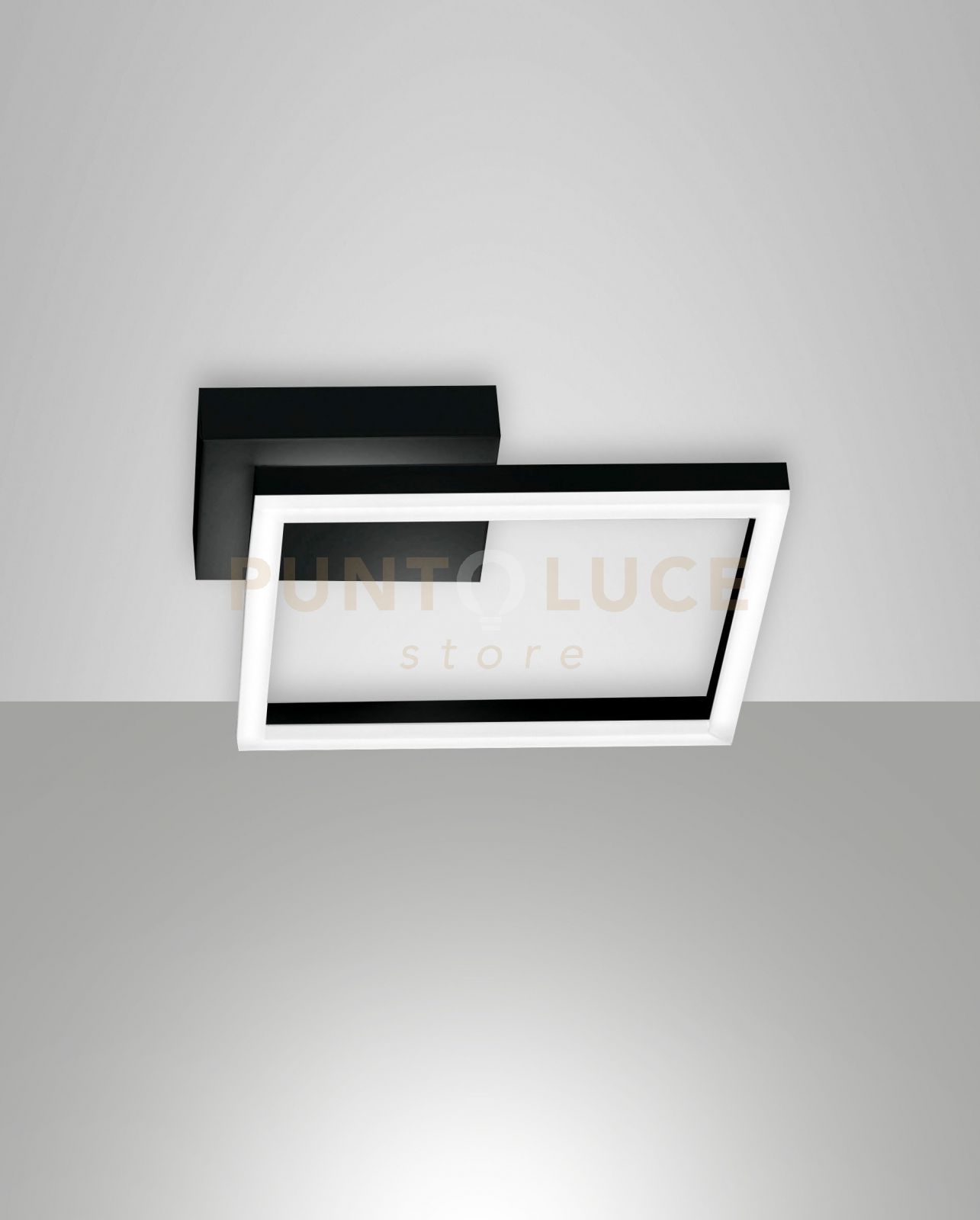 foto del prodotto bard applique nera 1 luce a led 3000k - 22w - 2160 lm dimmerabile