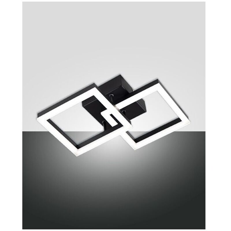foto del prodotto bard applique nera 2 luci a led 3000k - 21w - 2160 lm dimmerabile