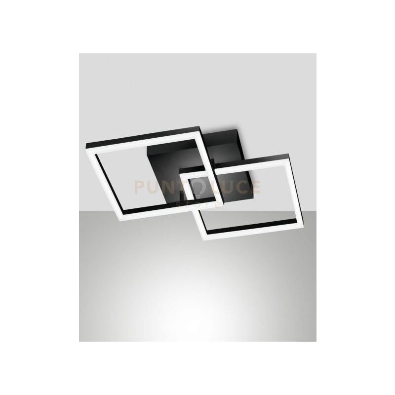 foto del prodotto bard applique nera 2 luci a led 3000k 39w 3880 lm dimmerabile