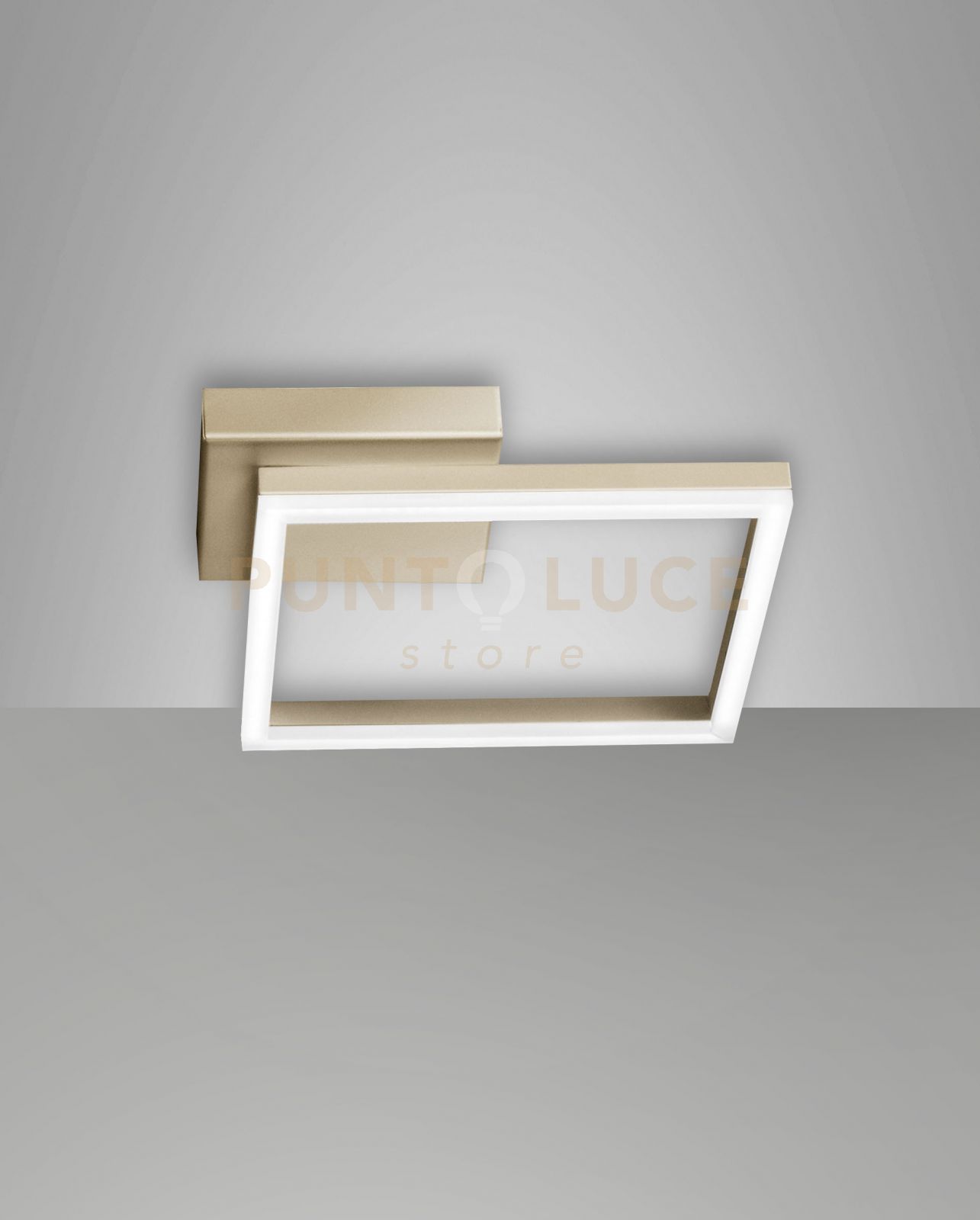 foto del prodotto bard applique oro opaco 1 luce a led 3000k - 22w - 2160 lm dimmerabile c acc.