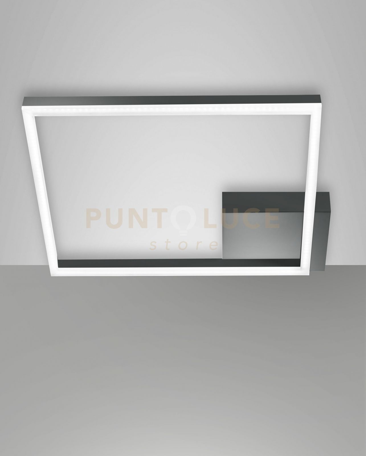 foto del prodotto bard plafoniera antracite a led 3000k 39w 3880 lm dimmerabile 45cm c access.