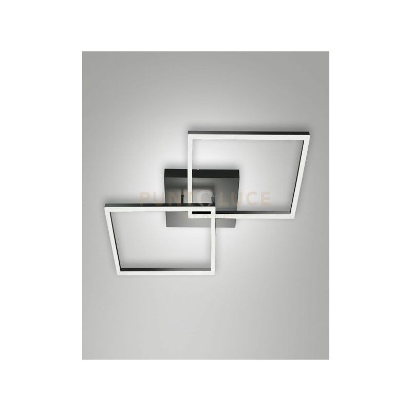 foto del prodotto bard plafoniera antracite nw l.65x65cm a led 4000k 52w 5400 lm dimmerabile