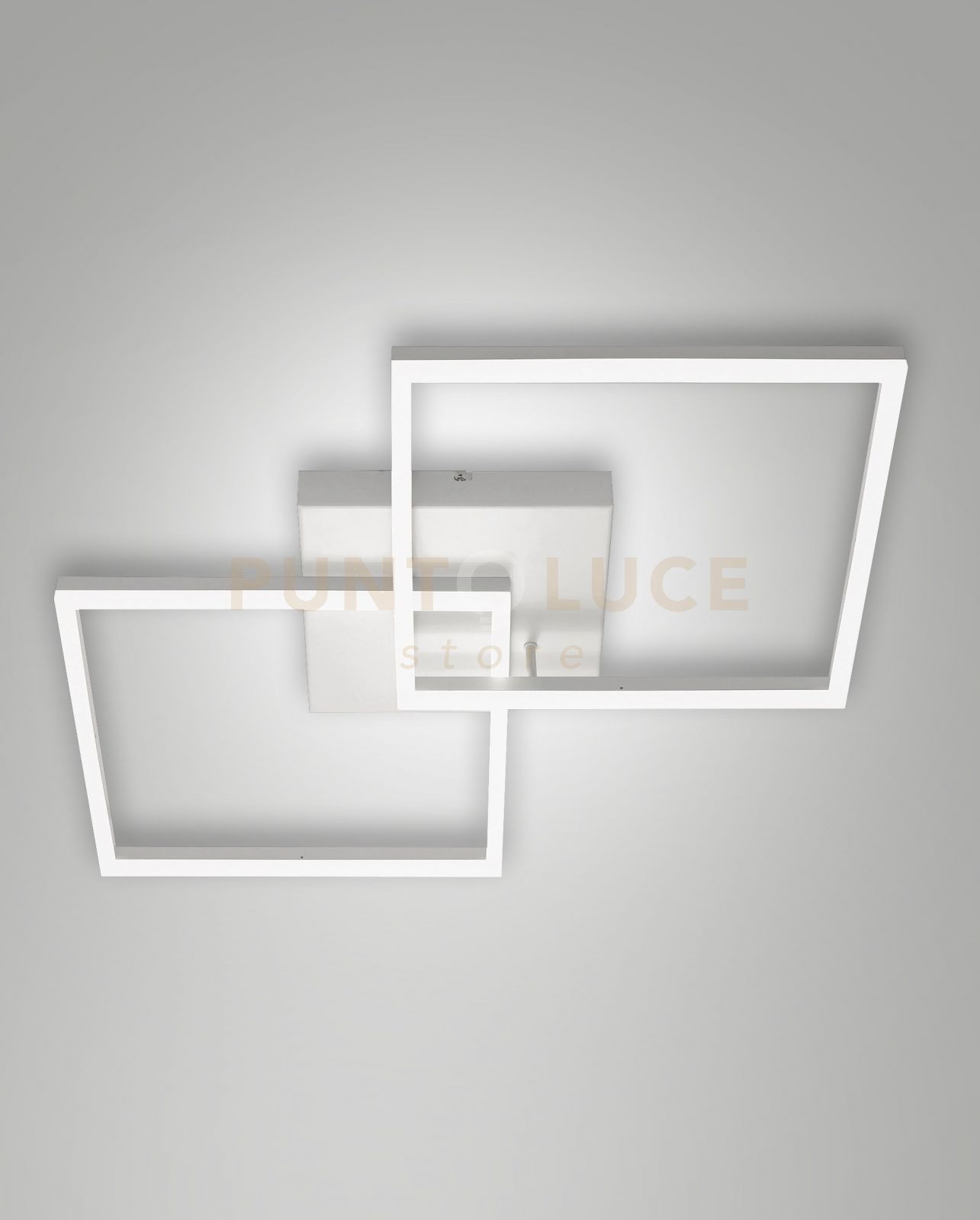 foto del prodotto bard plafoniera bianca l.65x65cm 2 luci a led 3000k 52w 5180 lm dimmerabile