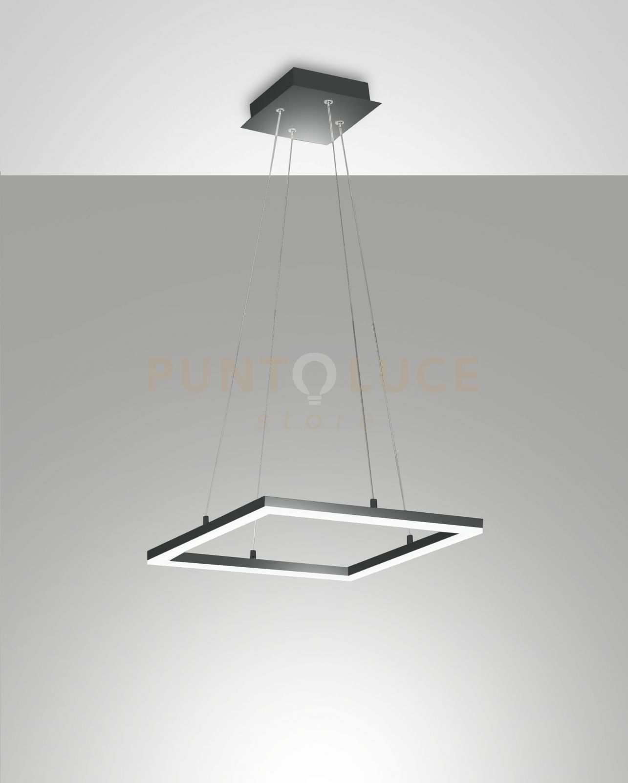 foto del prodotto bard sospensione antracite l.42x42cm a led 3000k 39w 3880 lm dimmerabile c acc.